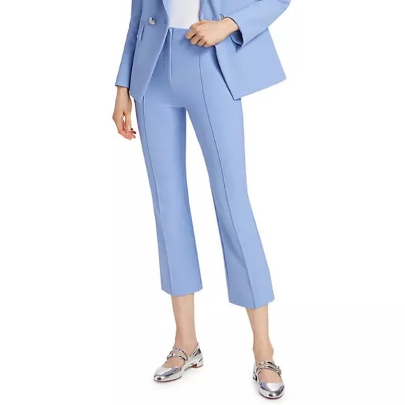 Veronica Beard Jaya Pintuck Crop Pants in Sky Blue, size 10 - Picture 6 of 14